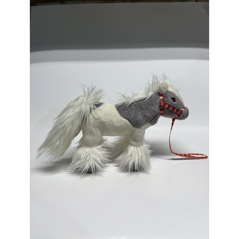 American Girl Wellie Wishers Pony Horse Plush Stuffed White Gray Shetland GPW73‎